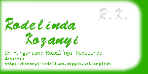 rodelinda kozanyi business card